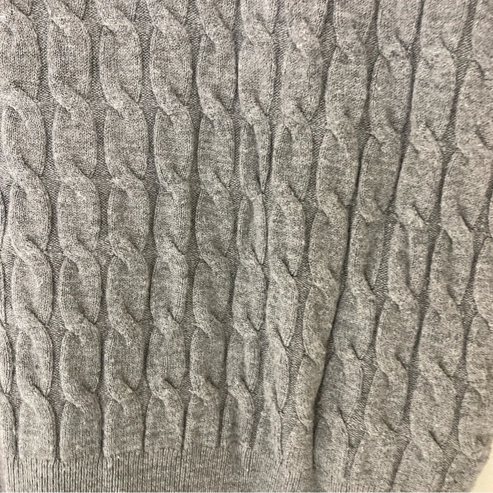 Zara Sweater Cable Knit Round Neck Gray Size M - Picture 5 of 15